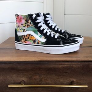 Vans floral high top sneakers